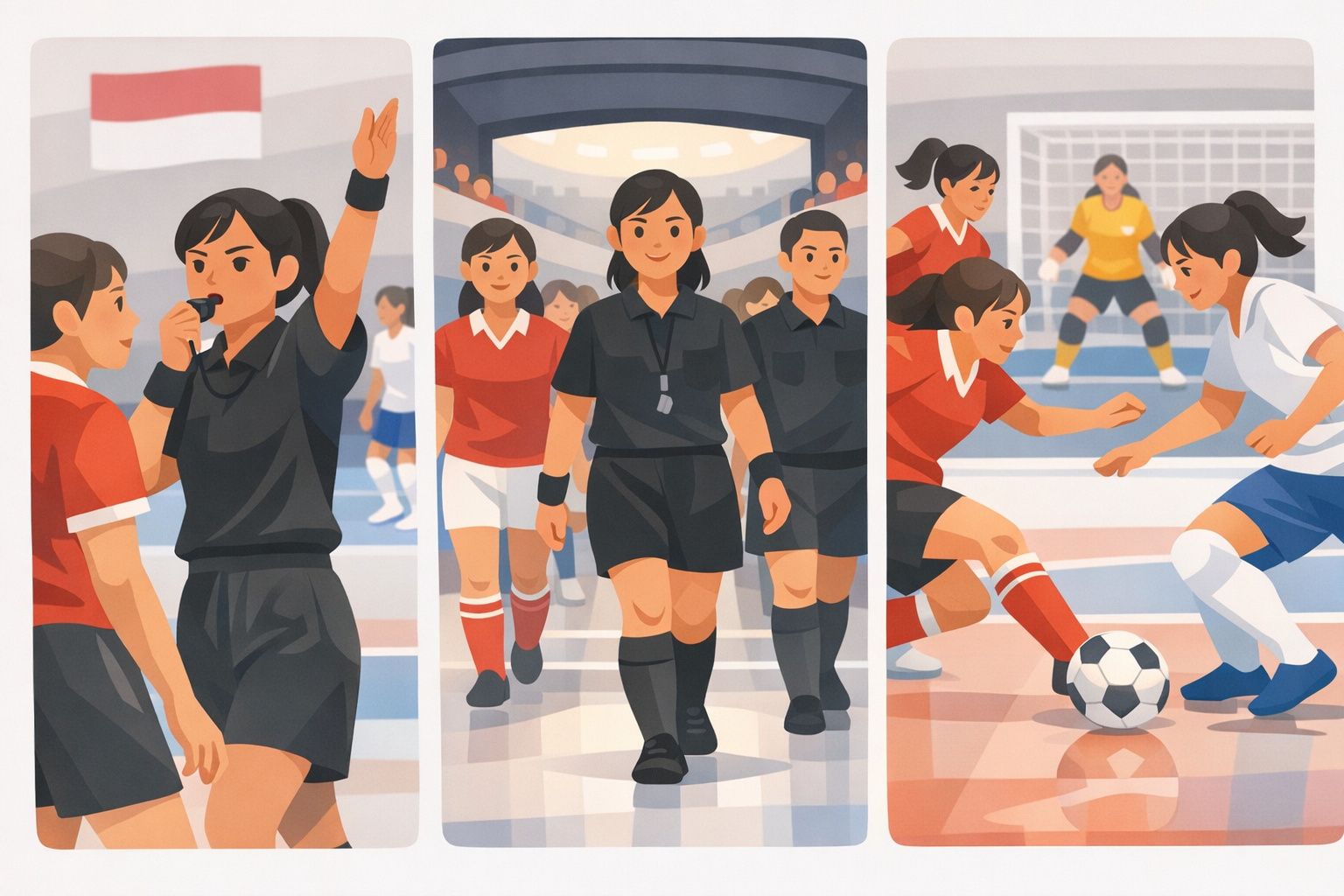 Bikin Bangga! Tita Rosita Jadi Wasit Indonesia di Piala AFF Futsal Putri 2026