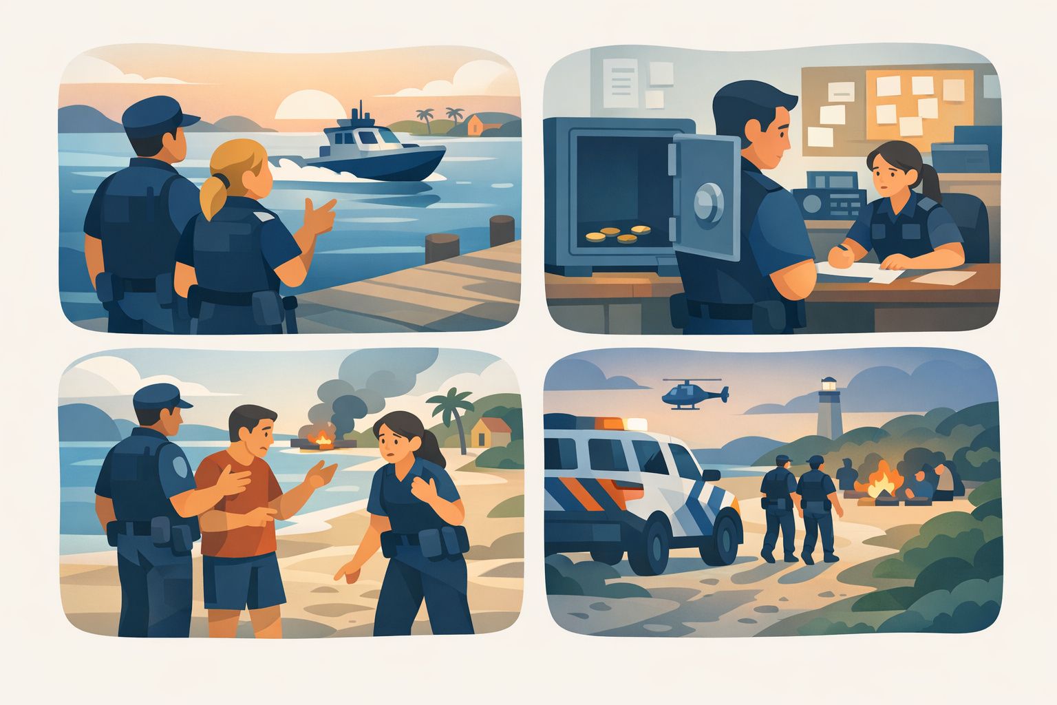 Inzet politie op het eiland mogelijk onder druk door geldtekort