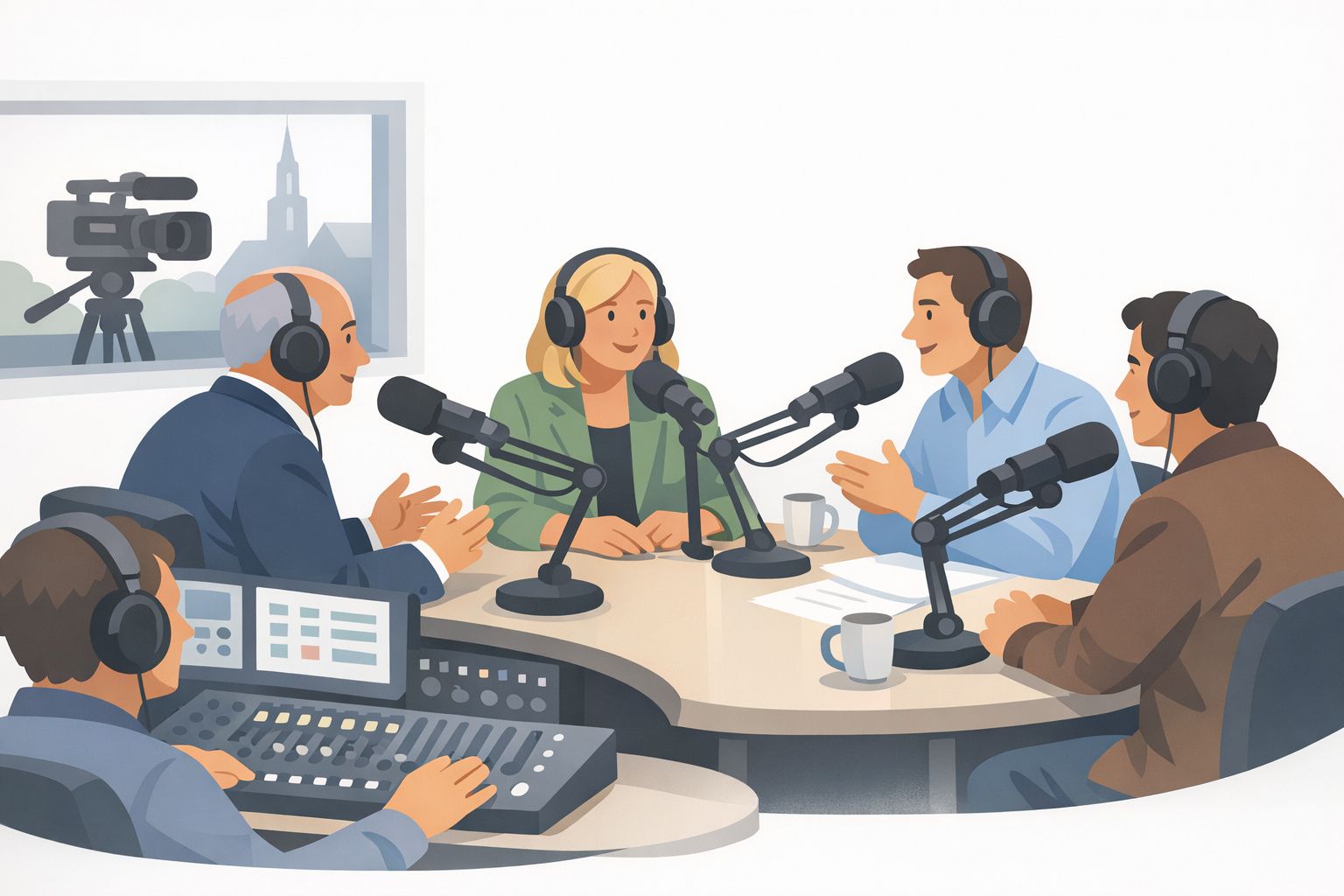 Lijsttrekkers Woerdense partijen in gesprek bij RPL FM