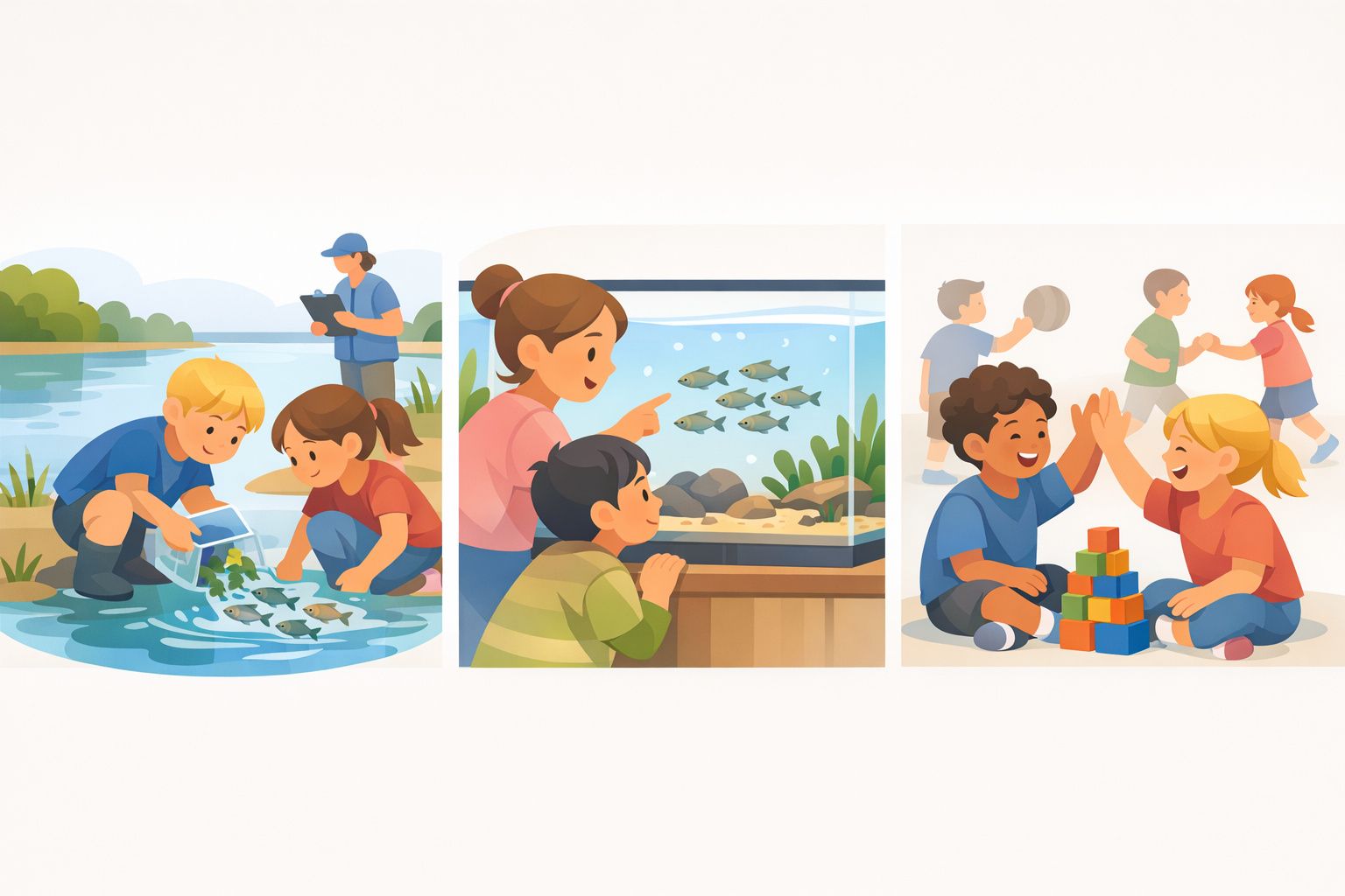 Vissen die veel optrekken met broers en zussen zijn later socialer